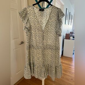 Vici White and blue floral romper